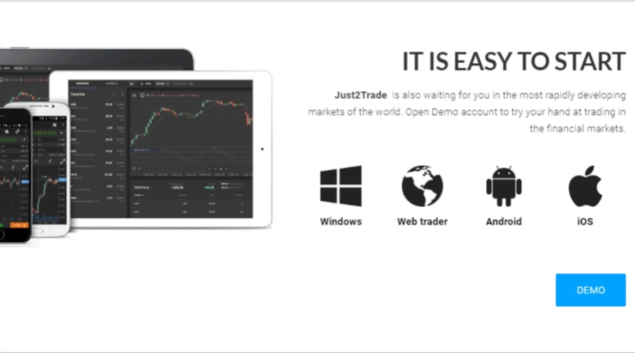 just2trade start now screenshot